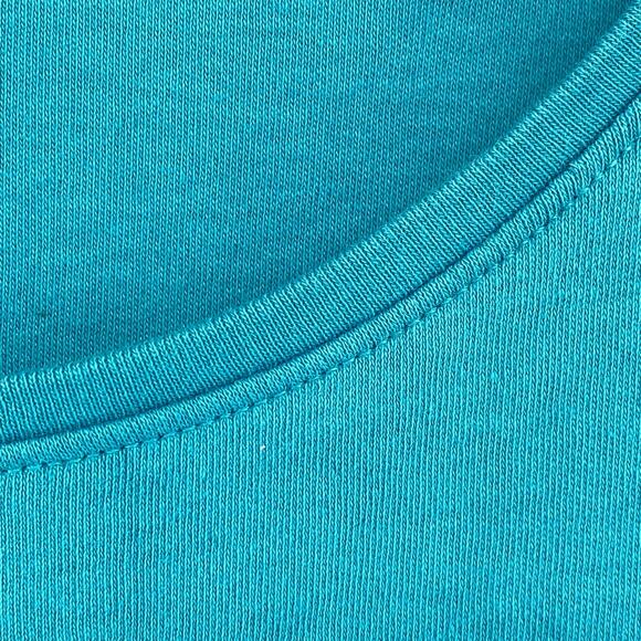 EILEEN FISHER Top XL Organic Cotton Interlock Jersey Crewneck Short Sleeve Blue - Picture 6 of 10